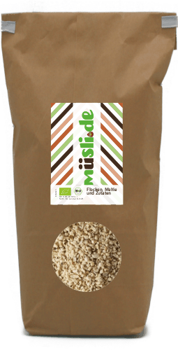 Bild der Verpackung (Dose) des Bio Müslis Bio Haselnüsse geröstet und gehackt von müsli.de