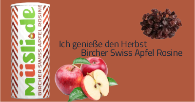 Infobild des Müslis Bircher Swiss Apfel Rosine von müsli.de